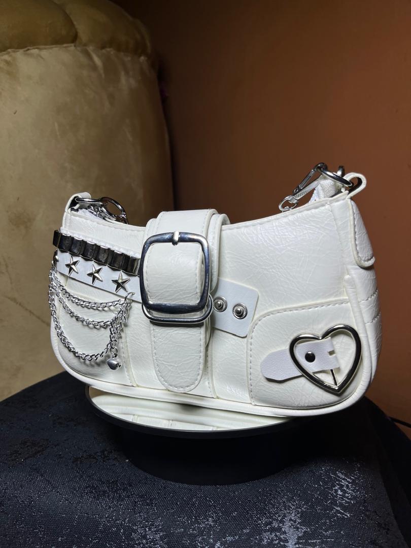 Y2K Chain Heart Shoulder Bag
