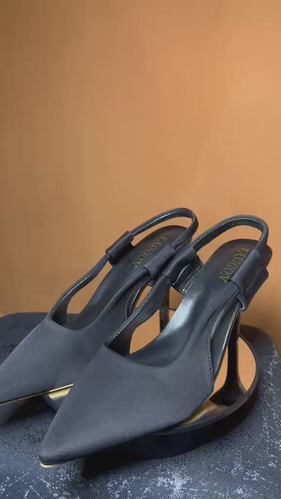 Elegant Pointed-Toe Slingback Heels
