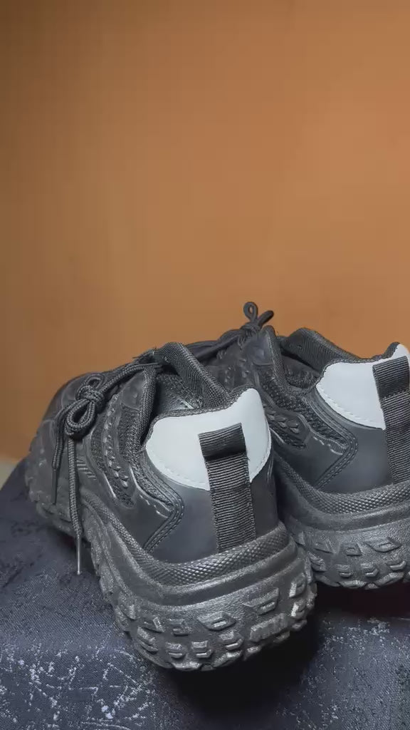 Classic All-Black Chunky Sneakers